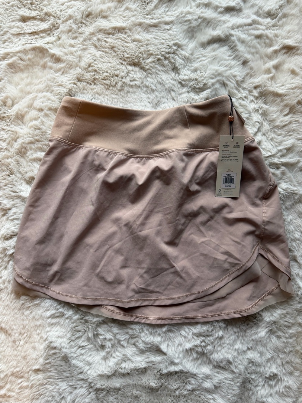 CALIA by Carrie Underwood Blush Pink Athletic Skort with Wide Waistband